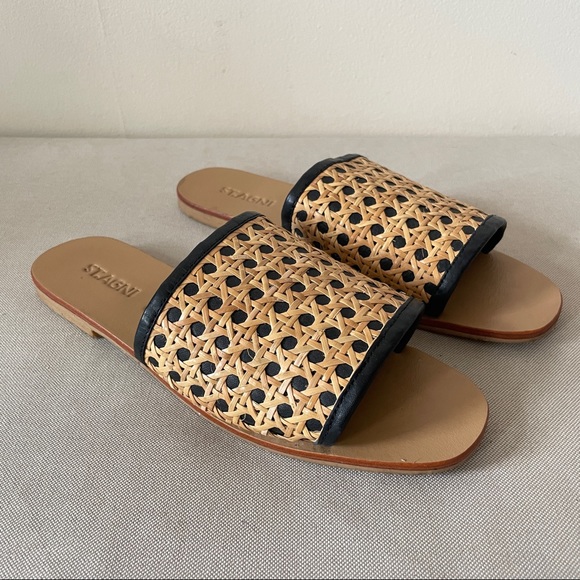 St Agni Hennie rattan slides sandals size EU 40 US 9 9.5 or 10 - Picture 8 of 9